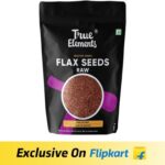 True Elements Rawseeds | Rich In Protein & Omega 3 | Source Of Iron & Dietary Fibre Brown Flax Seeds(450 G)