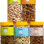 41 Foods Dry Fruits Combo Pack Of Healthy 5 Kaju Pista Badam Akhrot Kishmish 750 Gm Almonds, Pistachios, Cashews, Raisins, Walnuts(5 X 150 G)