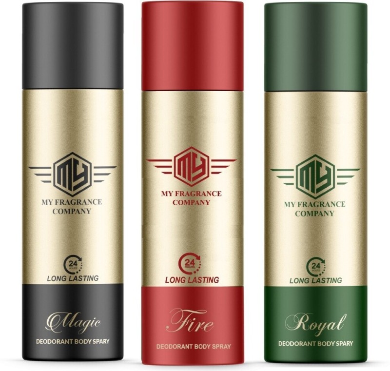 My Fragrance Original Magic-Fire-Royale Set For Men 165Ml Each (Combo Of 03) Deodorant Spray  –  For Men(495 Ml, Pack Of 3)