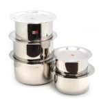 Kcl Stainless Steel Cookware Tope Set With Ss Lid For Cook – 10Ps