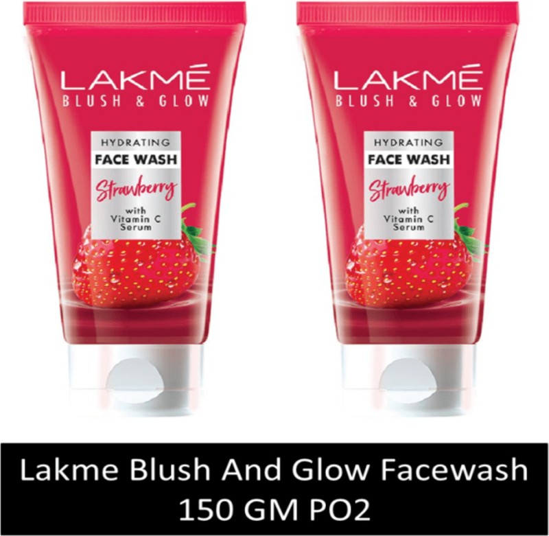 Lakmé Blush & Glow Hydrating Strawberry Facewash,With Vitamin C Serum,150Gm Face Wash(300 G)
