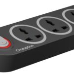 Crompton Power Bx 4  Socket Extension Boards(Black, Grey, 2 M)