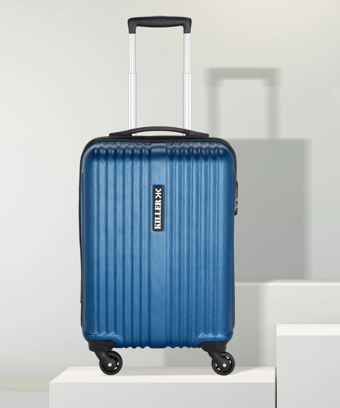 Killer String- Dark Blue Cabin Suitcase 4 Wheels – 20 Inch