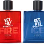 Set Wet Fire & Ice Perfume For Men, Woody & Citrusy Long Lasting Perfume, Pack Of 2 Eau De Parfum  –  200 Ml(For Men)