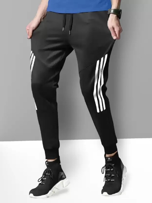 Indya Trendz Printed Men Black Track Pants