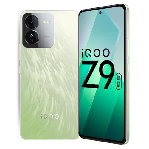 Iqoo Z9 5G (Brushed Green, 8Gb Ram, 256Gb Storage) | Dimensity 7200 5G Processor | Sony Imx882 Ois Camera | 120Hz Amoled With 1800 Nits Local Peak Brightness | 44W Charger In The Box