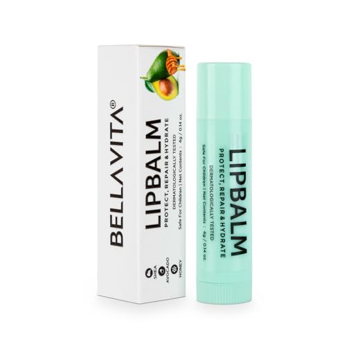 Bella Vita Organic Natural Lipbalm For Dry Damaged & Chapped Lips Enriched With Shea Butter, Avocado 4 Gm