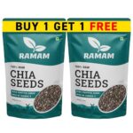 Ramam Chia Seeds 1Kg For Weight Management | Natural Chia Seeds For Eating – Rich In Omega 3| High Protein Seeds | Gluten Free |Helps In Manage Cholesterol Level & Blood Pressure – 500G(Pack Of 2)