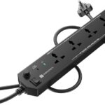 Portronics Power Plate 10 Multi Plug 1500W 4  Socket Extension Boards(Black, 3 M)