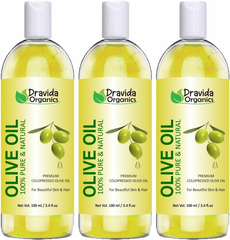 Dravida Organics Cold Pressed Olive Oil – 100% (Pack Of 3)(300 Ml)