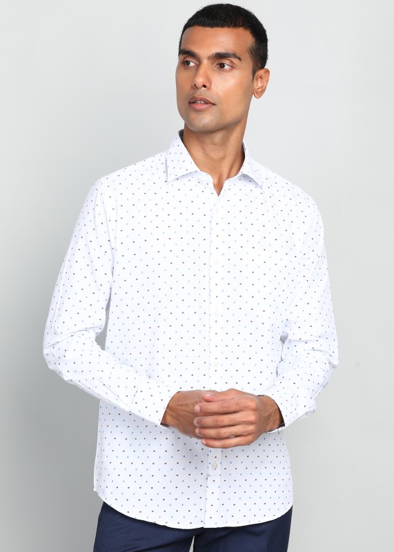 Park Avenue Men Printed Formal Blue Shirt