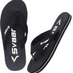 Svaar Men Flip Flops(Black , 9)