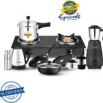 Greenchef Carnival Family Kitchen Set 9Pcs Glass Manual Gas Stove(2 Burners)
