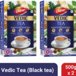 Dabur Vedic Premium Ayurvedic Herbs Black Tea Box(2 X 500 G)