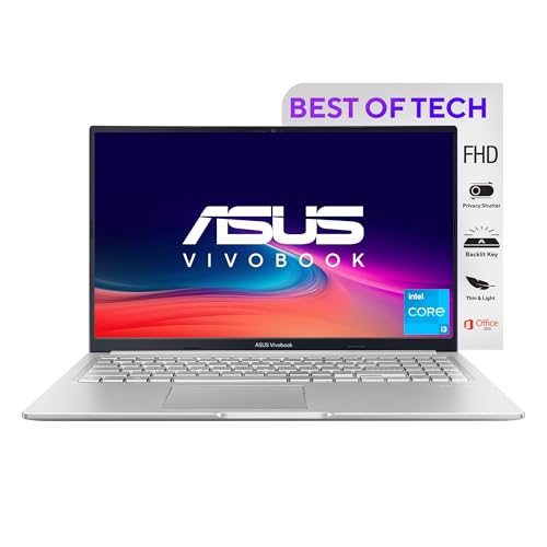 Asus Vivobook 15 (2022), Intel®Core I3-1215U 12Th Gen, 15.6″ (39.62 Cm) Fhd, Thin And Light Laptop (8Gb/512 Ssd//Windows 11/Office 2021//Backlit Kb/Icelight Silver/1.7 Kg), X1502Za-Ej322Ws