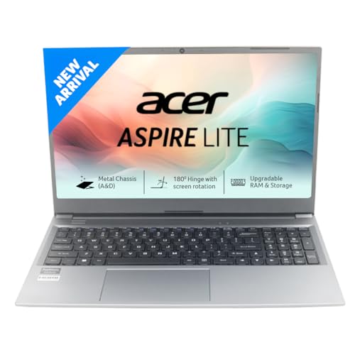 Acer Aspire Lite Amd Ryzen 5-5625U Premium Thin And Light Laptop (16 Gb Ram/512 Gb Ssd/Windows 11 Home) Al15-41, 39.62 Cm (15.6″) Full Hd Display, Metal Body, Steel Gray, 1.59 Kg