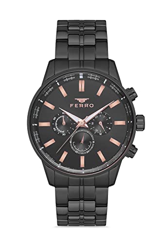 Ferro Analog Black Dial Men’S Watch-Fm11084A-G