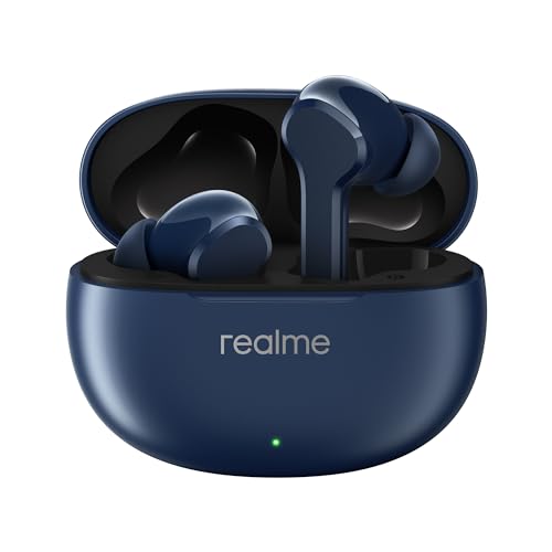 Realme Buds T110 Bluetooth Truly Wireless In Ear Earbuds With Mic, Ai Enc For Calls, Google Fast Pair, 38 Hours Total Playback With Fast Charging And Low Latency Gaming Mode (Jazz Blue)