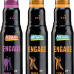 Engage Deo Combo 1 Nudge 220Ml And 2 Tickle 220Ml, Spicy Fragrance Deodorant Spray  –  For Men(660 Ml, Pack Of 3)