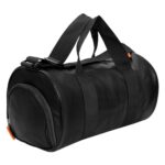 Kuber Industries Gym Bag | Leather Gym Bag For Man | Sports Gym Bag | Fitness Bag | Gym Bag With Adjustable Strap | Shoe Compartment Gym Bags | Black
