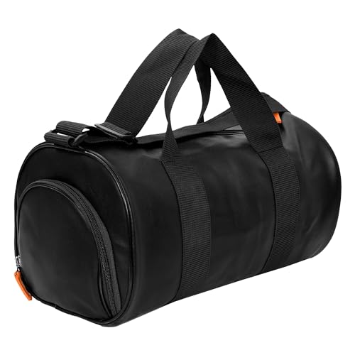 Kuber Industries Gym Bag | Leather Gym Bag For Man | Sports Gym Bag | Fitness Bag | Gym Bag With Adjustable Strap | Shoe Compartment Gym Bags | Black