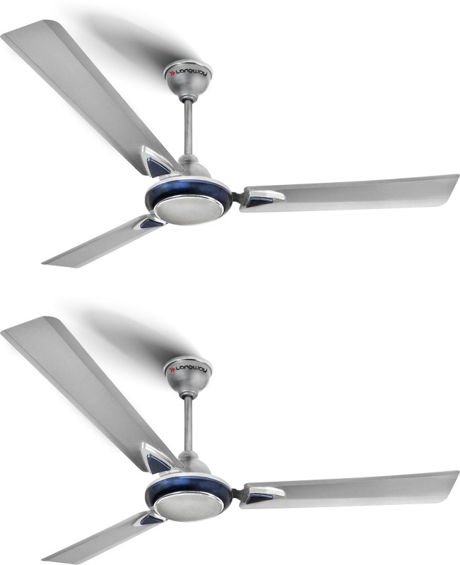 Longway Starlite-1 P2 1200 Mm 3 Blade Ceiling Fan(Ultra High Speed | Silver Blue | Pack Of 2)