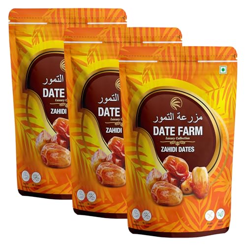 Date Farm Zahidi Dates Luxury Wet Dates, 100% Natural, Arabian Dates, Khajur, Boosts Immunity, No Added Sugar, Gluten-Free, 1.5 Kg