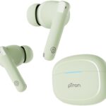 Ptron Basspods P481- Ai Enc Hd Calls, 38Hrs Playback, Deep Bass, Ergo-Fit Buds Bluetooth(Light Green, In The Ear)