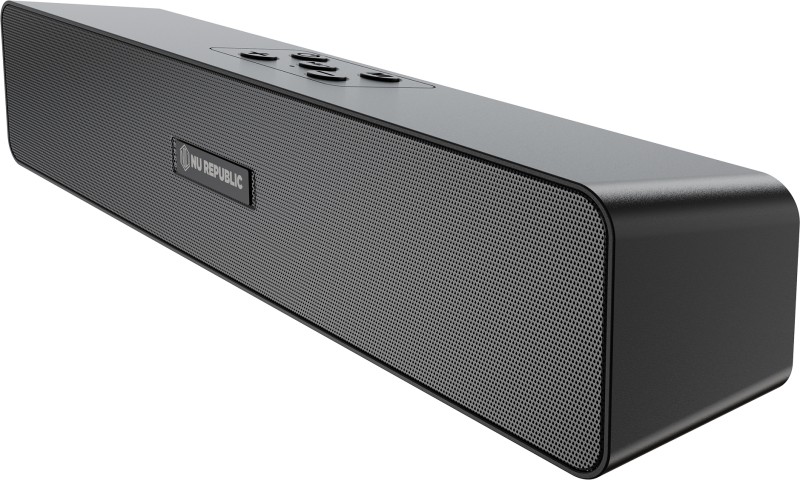 Nu Republic Soundbar 20 Upto 12 Hrs Playtime With 52 Mm Dynamic Drivers & X-Basstechnology 20 W Bluetooth Speaker(Black, 2.0 Channel)