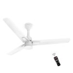 Polycab Silencio Mini Dlx 1200Mm 5-Star Advanced Bldc, Remote Ceiling Fan For Home|High Air Delivery, 25 Speed Setting, Sleep Mode, Reverse Rotation, Free Installation|3+1 Years Warranty【Satin White】