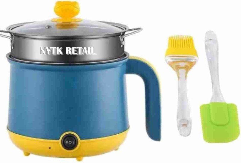 Nytk Retail Multifunction Portable Electric Pot/Mini Cooker For Travel/Hostel Electric Rice Cooker(1.8 L, Multicolor)