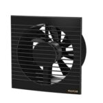 Polycab Freshner Axial 150Mm Air Exhaust Fan/Ventilation Fan For Kitchen, Bathroom| High Speed,Noiseless| Sleek Design Easy To Clean, Powerful Motor, 100% Copper Winding|2 Year Warranty【Black】