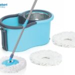 Flipkart Smartbuy Steel Sprinkler 3 Microfiber Refills Blue Color Mop Set(Multicolor)