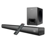 Ptron Jazz Pro 120W Soundbar With Wired Subwoofer For Tv, 2.1 Ch, Multi-Connectivity Bt5.3/Hdmi Arc/Opt In/Aux/Usb, Equaliser Modes Movie/Music/News, Remote Control & Led Display (Black)