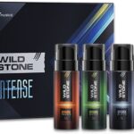 Wild Stone Intense No Gas Deo Travel Pack With Black, Ocean, Trance & Wood, 40Ml Each Mini Deodorant Spray  –  For Men(160 Ml, Pack Of 4)