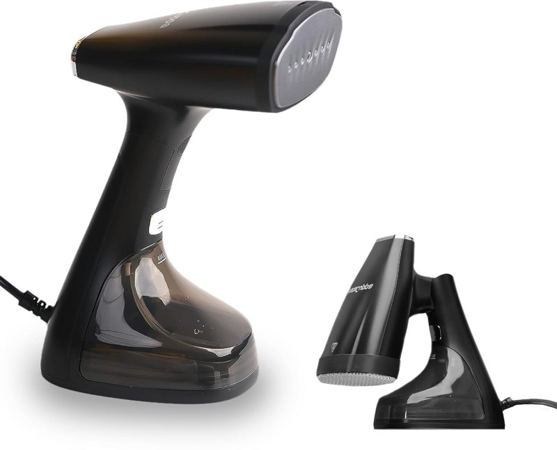 Instacuppa Foldable Garment Steamer For Clothes | 30-Sec Preheat | Fast Wrinkle Removal 1800 W Garment Steamer(Black)