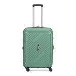 Alfa Aristocrat Polypropylene Rhino Check-In 65 Cm (Medium) 4 Spinner Wheels Trolley Bags For Travel, Hard Case Lightweight Bag With Combination Lock, Tough Suitcase, 3 Years Warranty (Green)