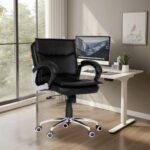 Da Urban® Miller Medium Back Office/Revolving Chair (Black)