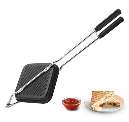 Panca Non-Stick Gas Toaster Sandwich Maker | Regular Grill Sandwich Maker – Black