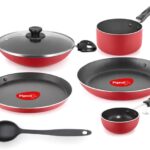 Pigeon Favourite Gift Non-Stick Coated Cookware Set(Aluminium, 7 – Piece)