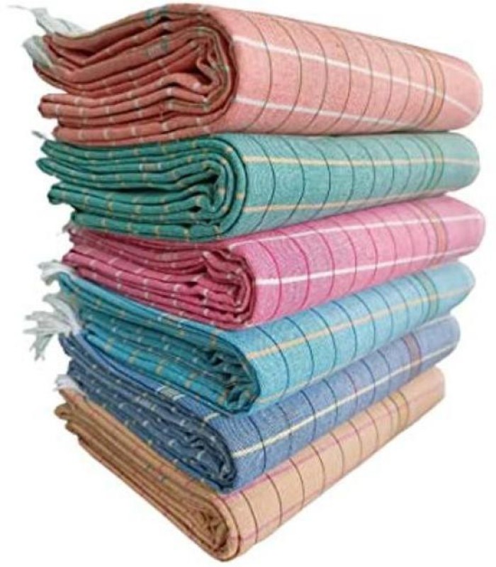 G Fabrics Cotton 380 Gsm Bath Towel Set(Pack Of 6)