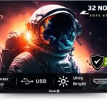 Innoq Spectra 80 Cm (32 Inch) Hd Ready Led Tv With 30W Boom Speakers | Real Frameless | Noise Reduction | Monitor Support | Colour Enhancer |(32N-Max-V2)