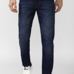 Peter England Tapered Fit Men Dark Blue Jeans