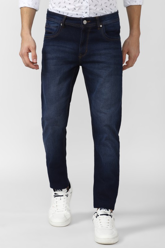 Peter England Tapered Fit Men Dark Blue Jeans