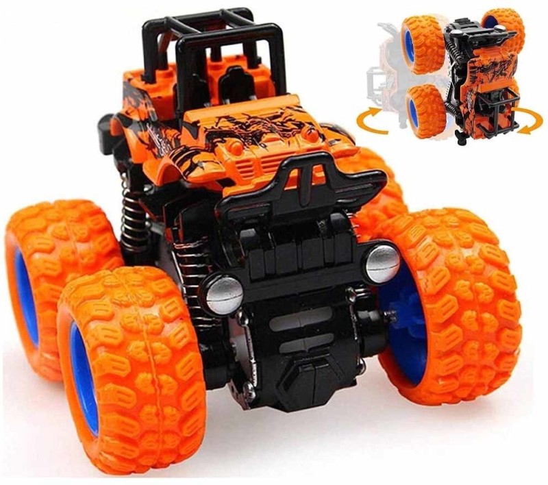 Aarna Monster Truck 360 Degree Stunt Car With Rubber Tyre (Multicolor)(Multivolor)