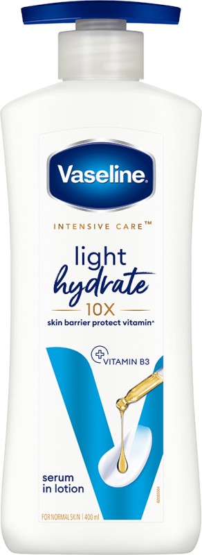 Vaseline Light Hydrate Serum In Lotion, Superlight & Non-Sticky For Hydration Boost(400 Ml)