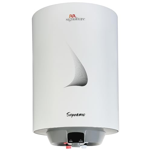 Rr Signature Supremo 15L Star Rated Storage Water Heater For Home | Glass Line Tank Geyser | 8 Bar, Suitable For High Rise |Thermal Cutout |Safety Valve 2 Yr Warranty On Product & 6 Yr On Tank By Rr