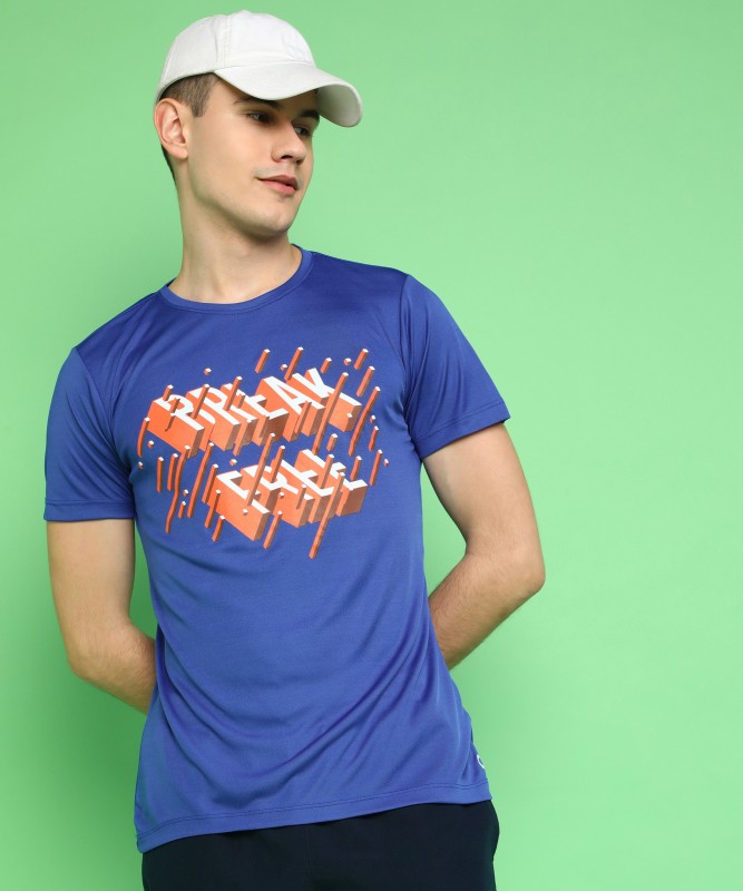 Tiger Shroff – Prowl Graphic Print Men Round Neck Blue T-Shirt