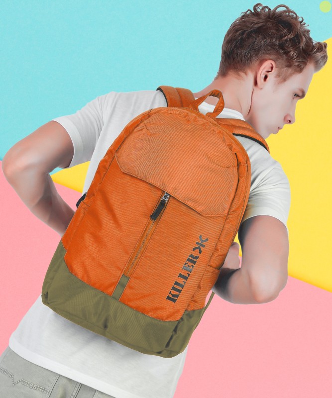 Killer Laptop Backpack 2005 /School Bag/College Bag With 15 Inch Leptop Sleeves 30 L Laptop Backpack(Orange, Green)