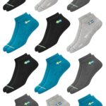 Swagr 12 Pairs Solid Cotton Ankle Socks For Men Women, Pack Of 12.